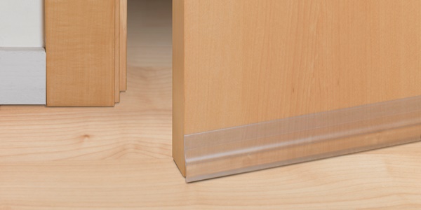 BURLETE P/PUERTA ADH. PVC 1M - TRANSPAR.