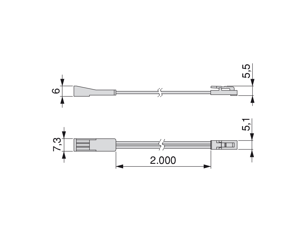 CABLE PROLONGADOR MINILED 24V DC 5204920 2