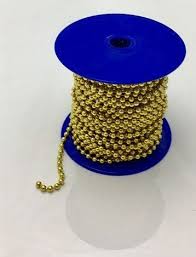 CADENA DE BOLAS MONTADA 25CM DORADA