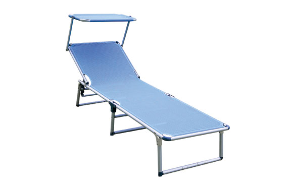 CAMA PLAYA CON PARASOL    ALUMINIO FIBRE