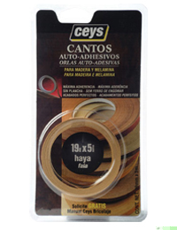 CANTO ADHESIVO PARA MADERA5 M X 19 MM SA
