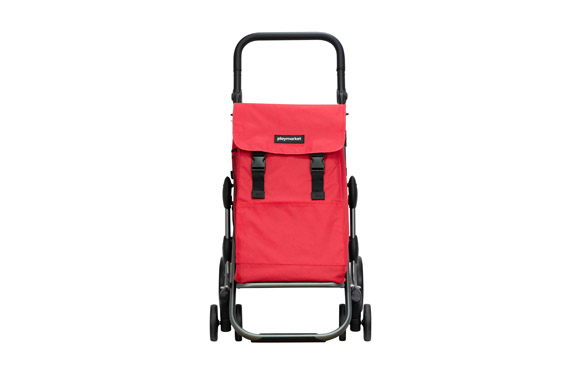 CARRO COMPRA 4 RUEDAS GIR.ROJO