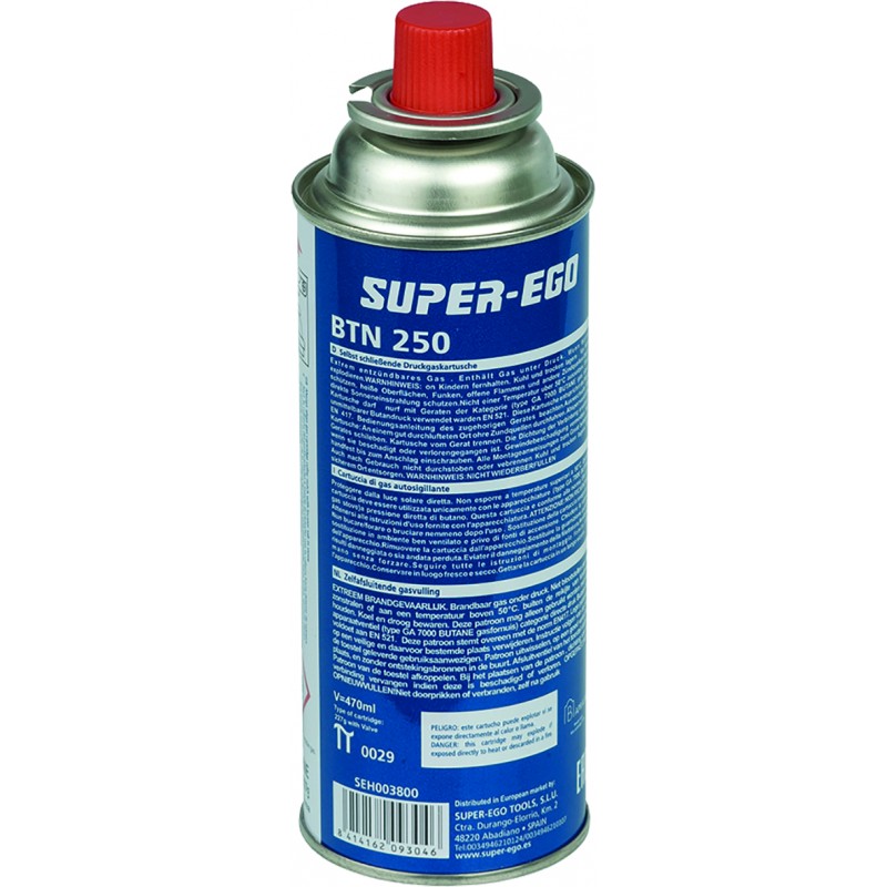 CARTUCHO GAS CON VALVULA 2BTN250/227GR