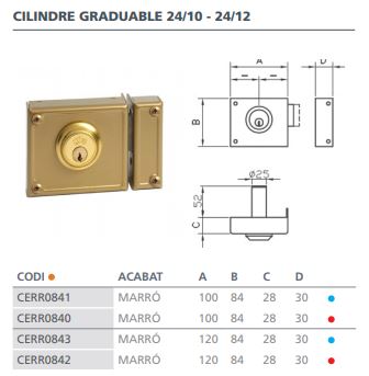 CERRADURA SOBREPONER JIS 24-12 D 3