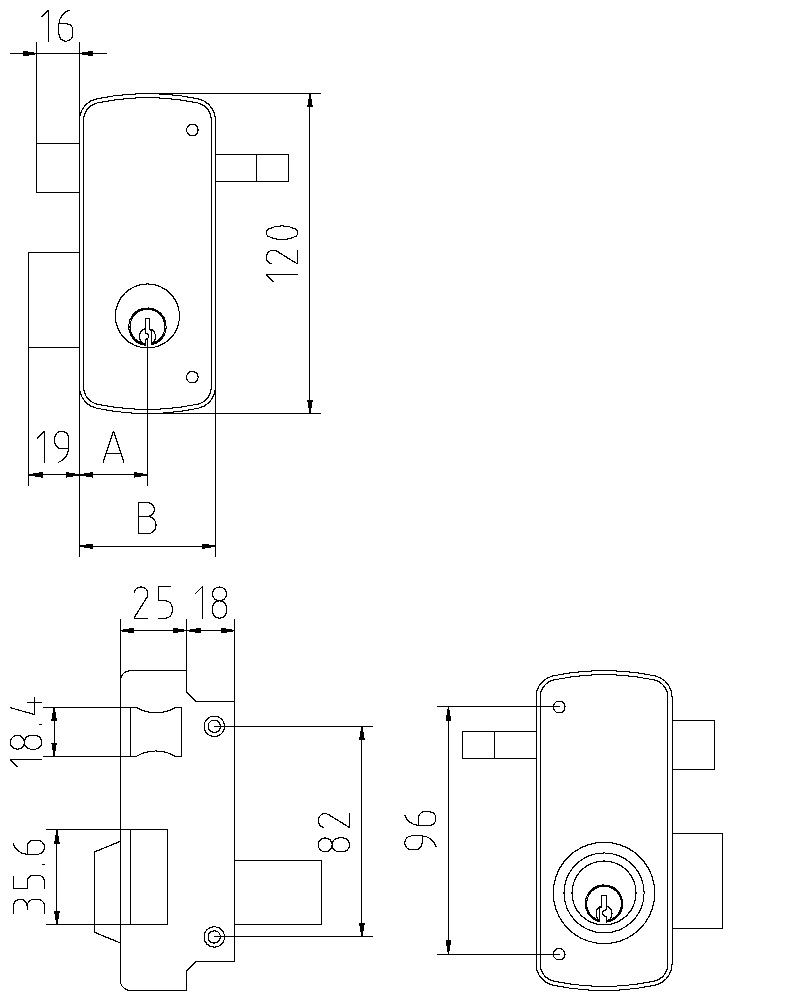 CERRADURA SOBREPONER 2556APR 70 I 2