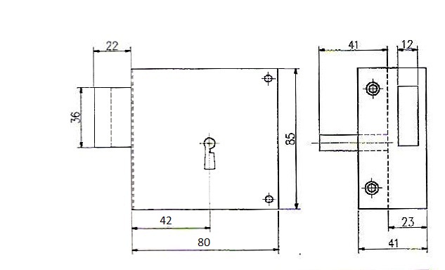 CERRADURA LINCE 5102A 80 I 2