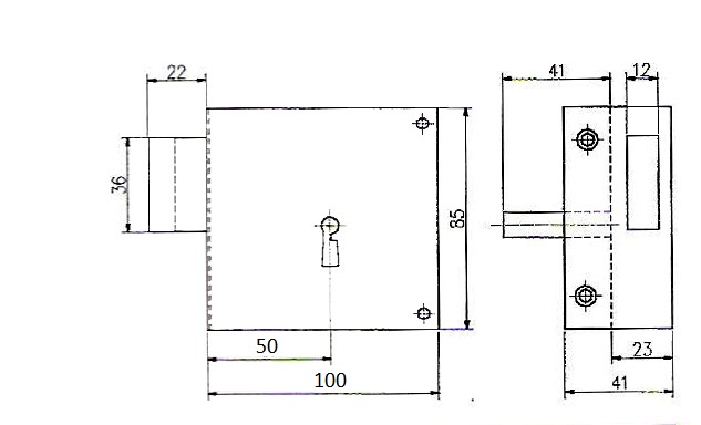 CERRADURA LINCE 5102A 100 I 2