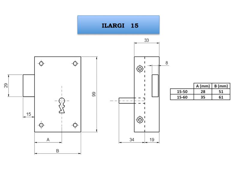 CERRADURA LINCE 15/60 D 2