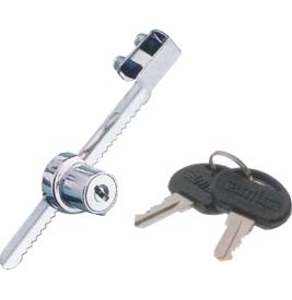 CERRADURA VITRINA N§ 10 - 140 NIQUEL