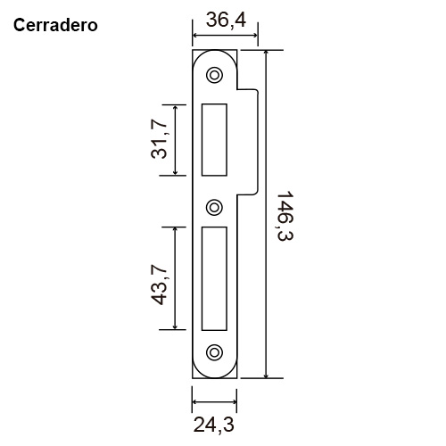 CERRADURA AFACE TESA C/RDA  2010/P50-HL 3