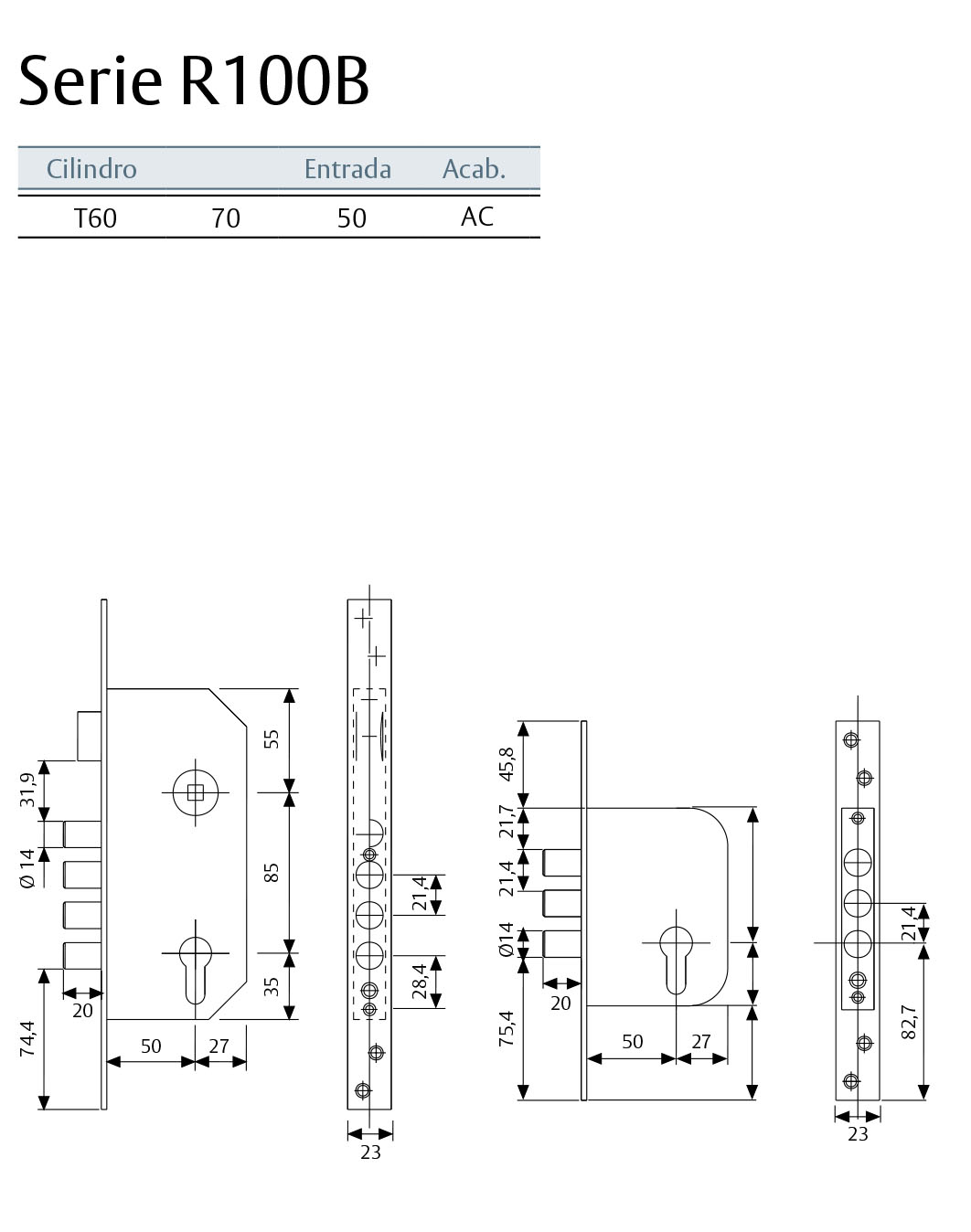CERRADURA SEG. TESA S/CILIN.R100B567C 2