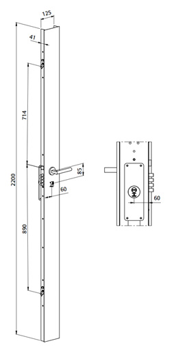 CERRADURA TESA M750 3PUNTOS T60 S/MAN AC 3