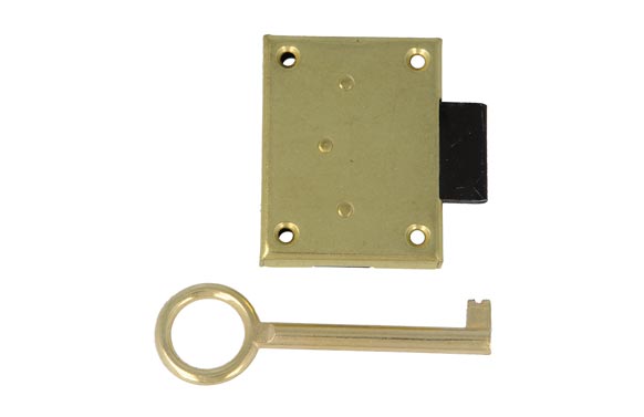 CERRADURA MUEBLE SOBREPONE30 MM LATON