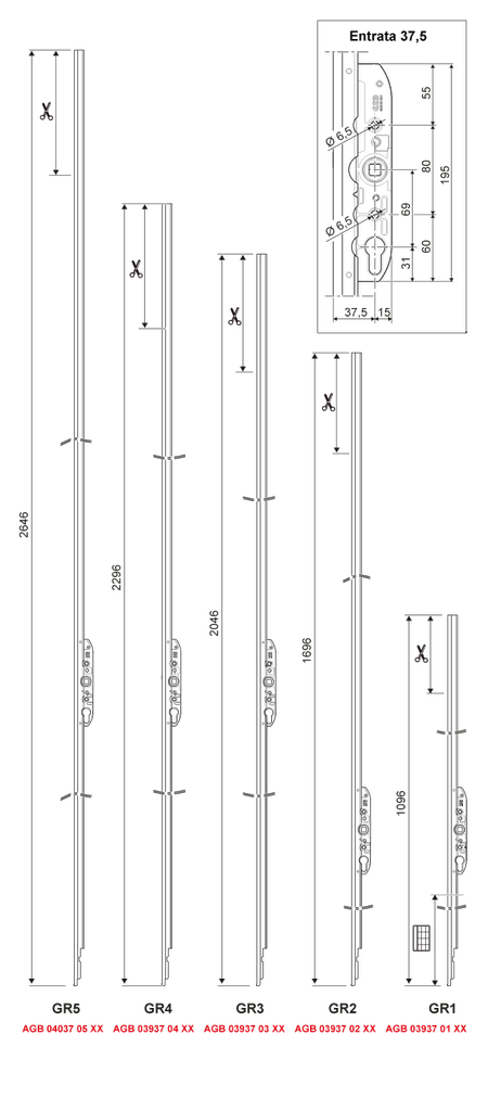 CERRADURA CORR.177-215 G040370302 BRONCE 2