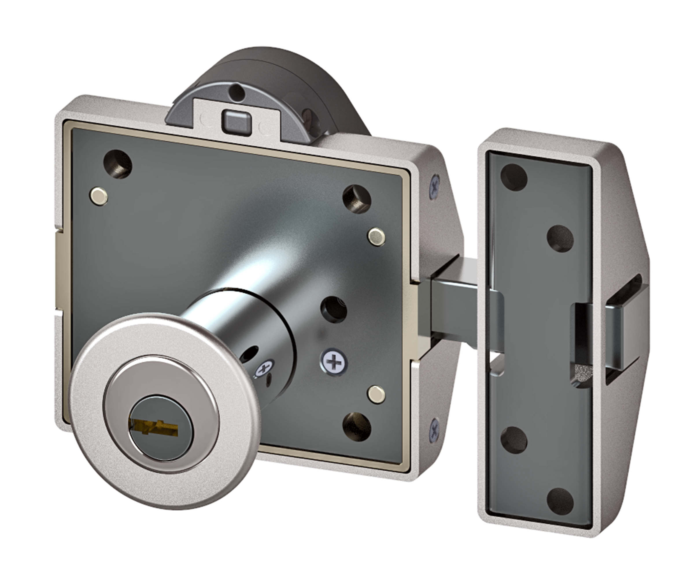 CERROJO ALTA SEGURIDAD 7930RSA CON ALARMA, REFORZADO CROMO MATE 7930RSA-CM 2