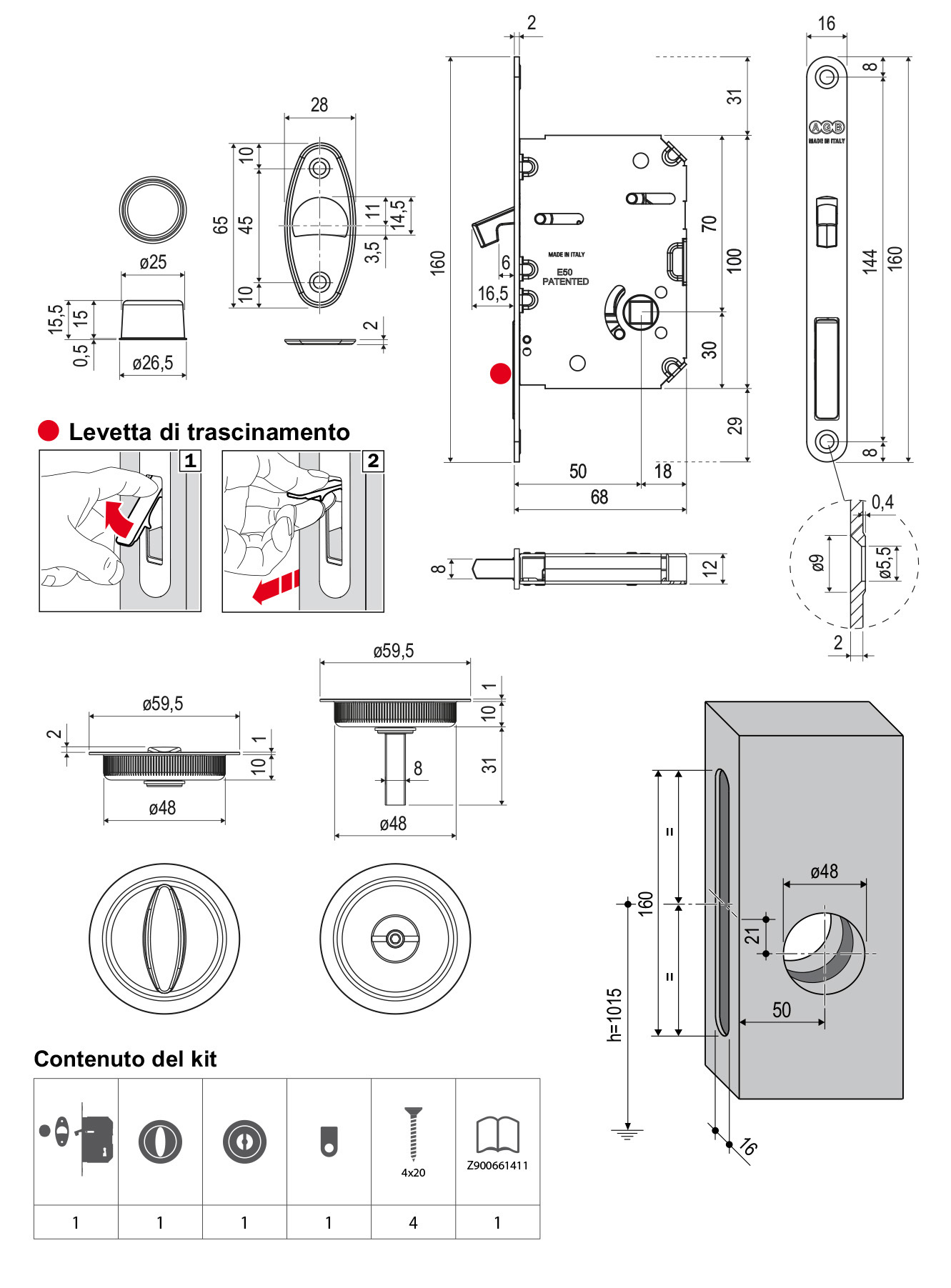 CERRADURA SCIVOLA CUAD.B04651.50.BLANCO 2