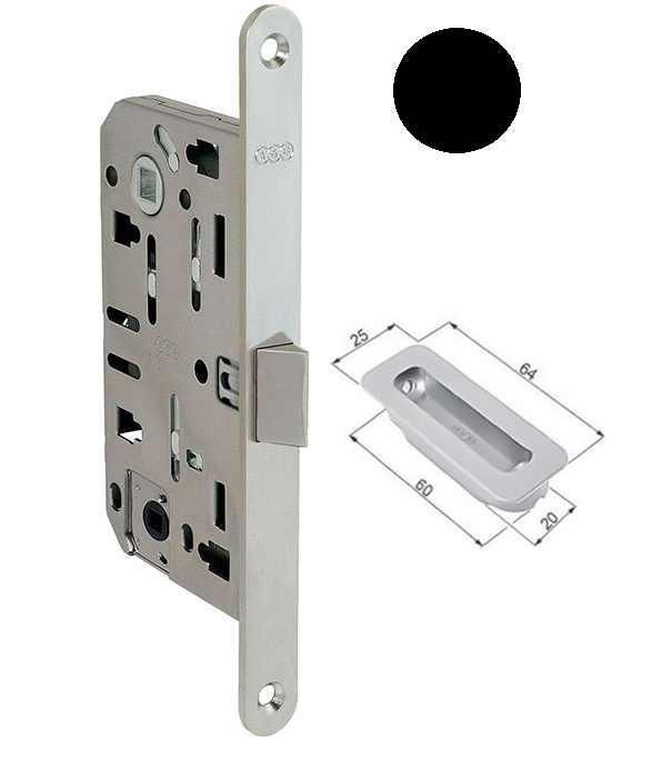 CERRADURA EVOLUTION E50 WC F18 NEGRO