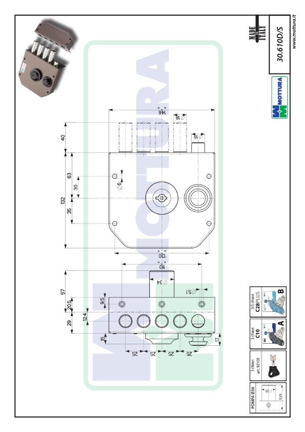 CERRADURA GOLPE-LLAVE CS61012D DER. 2
