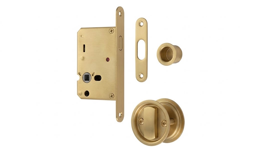 CERRADURA CORREDERA 2850-208 LATON MATE