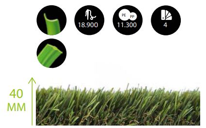 CESPED ARTIFICIAL QUEBEC 40MM 1 X 5 M. 2