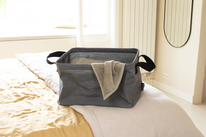 CESTA COLADA PLEGABLE 35L. NEGRE 232701 3