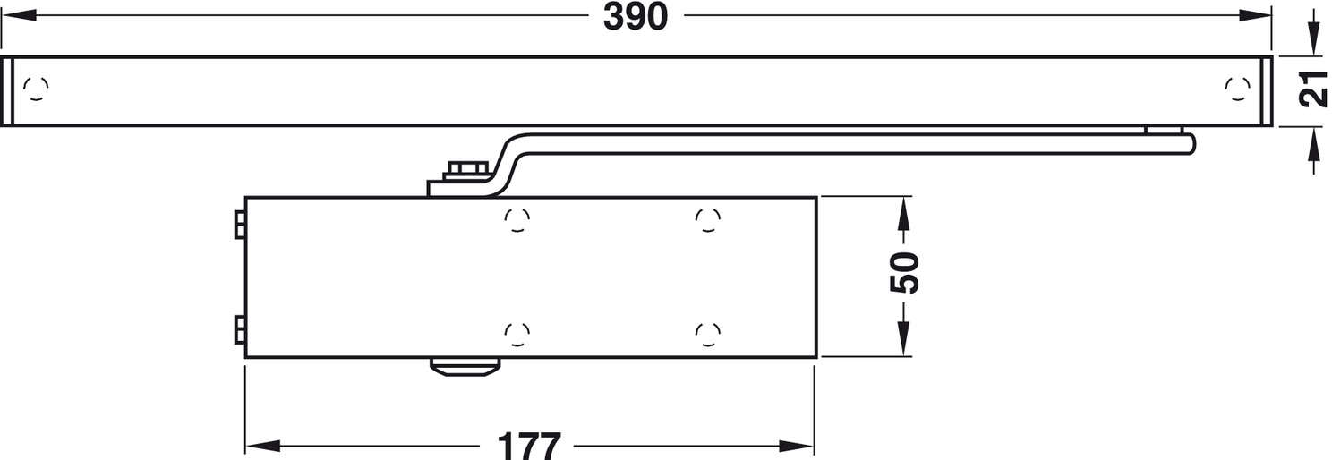 CIERRE HIDR.TS1500 BR.DESLIZ.PLATA  GEZE 2