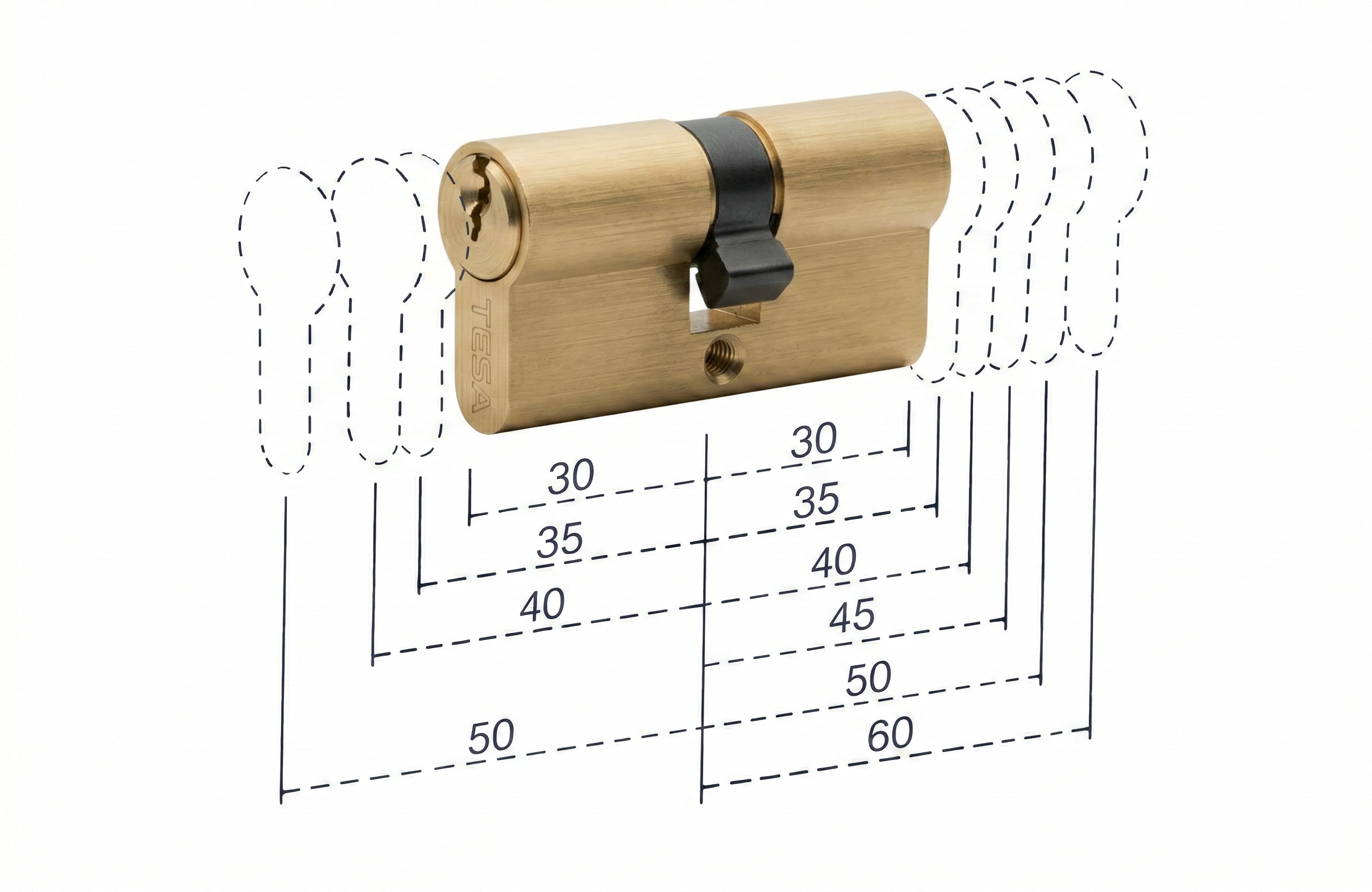 CILINDRO TESA (LLAV.IGUAL)  5030/30/30L