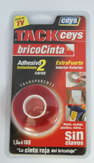 CINTA DOBLE CARA TACKCEYS 19 MM X 1,5 M