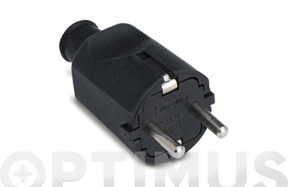 CLAVIJA BIPOLAR GOMA 16A  NEGRO 250V
