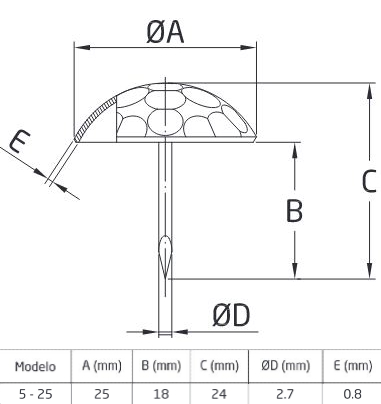 CLAVO 5-25 ACERO NEGRO 13407 25MM AMIG 3