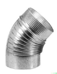 CODO ESTUFA GALV. 45§ DE  90MM