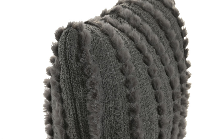 COJIN POLIESTER 45X45 420G.CHENILLA NEGR 2