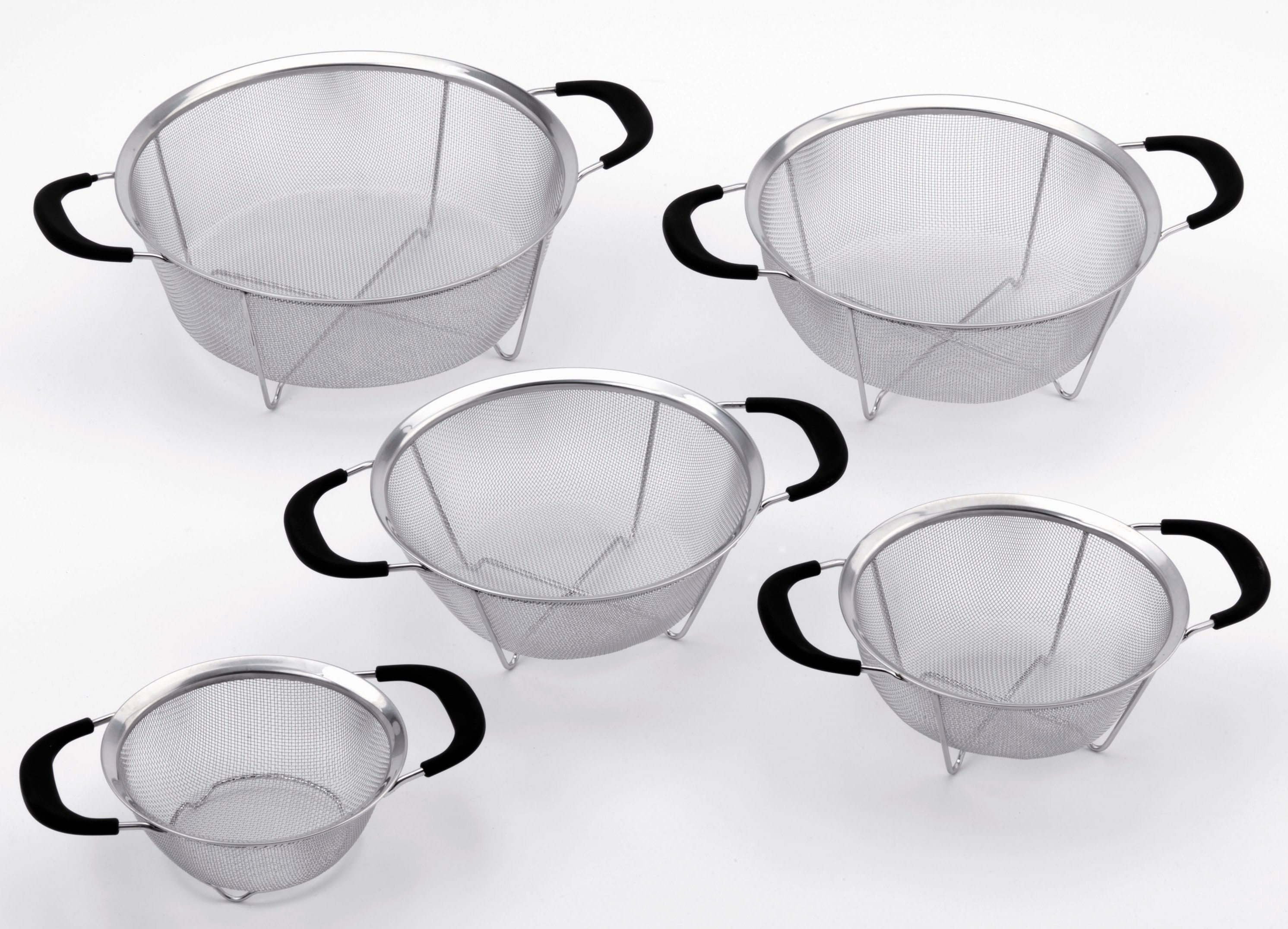 COLADOR A.INOX C/ASA NEG.19,5    ST3195B