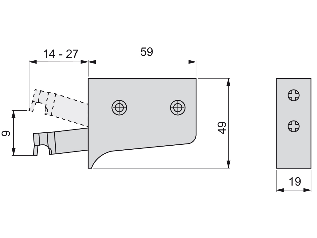 COLGADOR DE ATORN. BLANCO B.M. ESTRECHA 2
