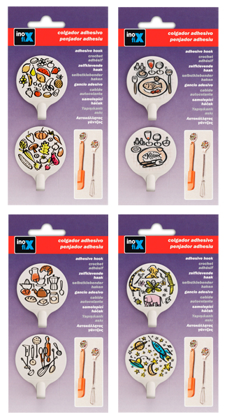 COLGADOR ADHESIVO (BL 2 U)  2170-0 SURT.