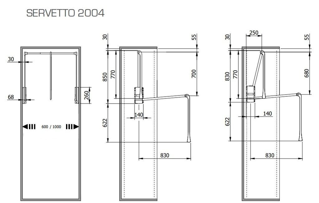 COLGADOR SERVETTO 2004  60-100  NEGRO 3