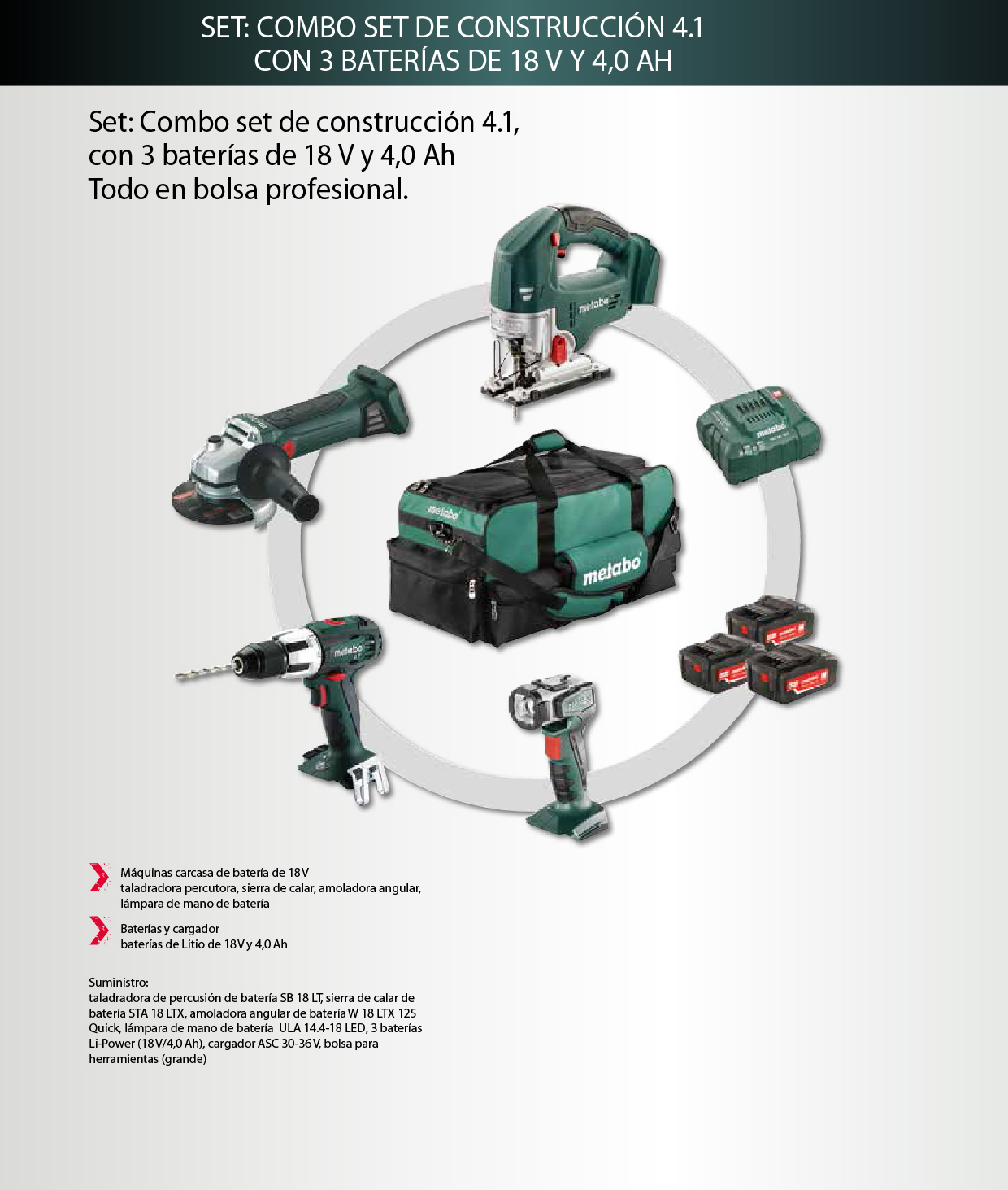 COMBO SET BUILDING 4.1 691005000 METABO 2
