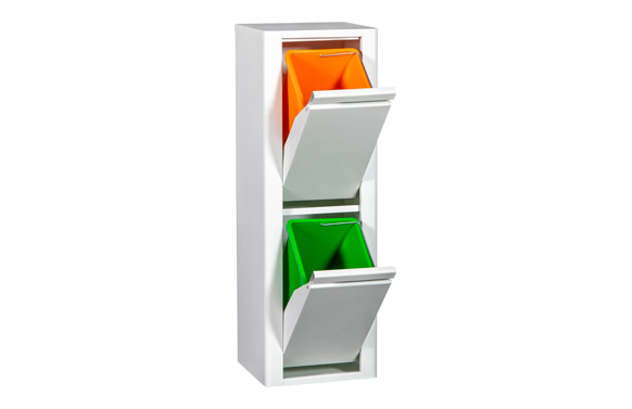 CONTENEDOR BASURA SELECTIVBLANCO MATE 2
