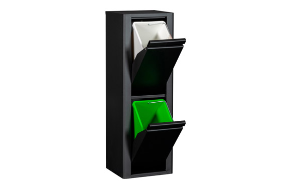 CONTENEDOR BASURA SELECTIVNEGRO MATE 2 C