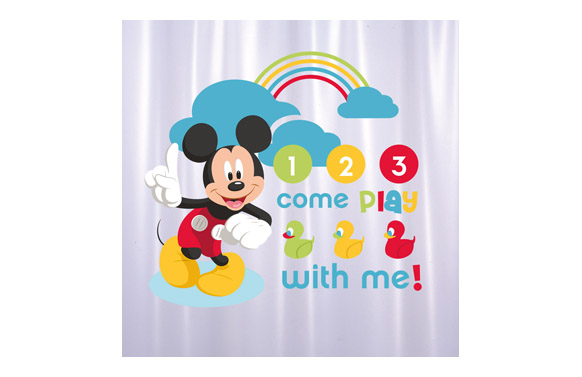CORTINA BAÑO  PVC 'MICKEY' 1