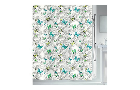 CORTINA BA¥O MARIPOSAS    180 X 200 CM