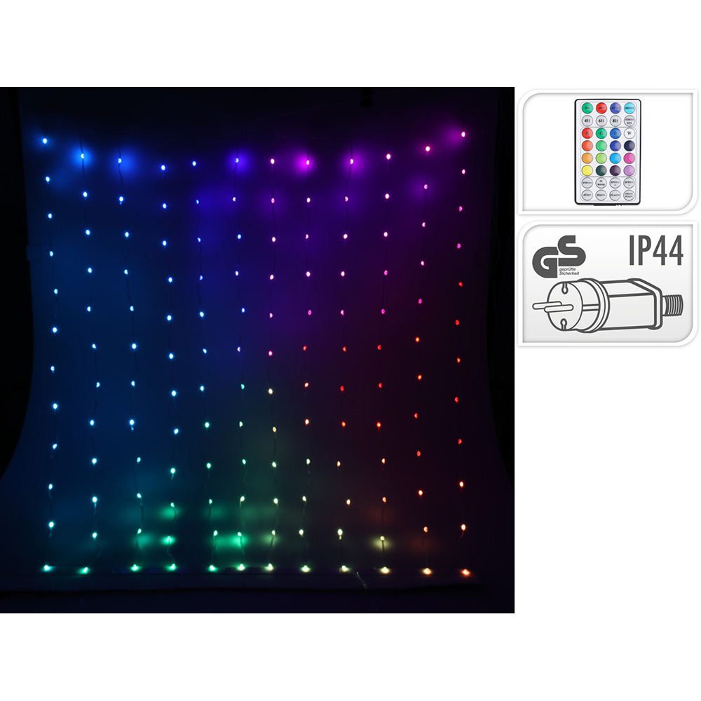CORTINA LED RGB 220V 400L. C/MANDO 72488