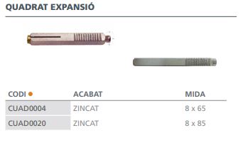 CUADRADILLO C/TORNILLO     B65 2