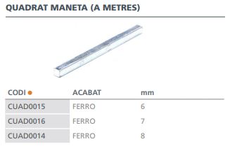 CUADRADILLO 6MM HIERRO (MTS) 2