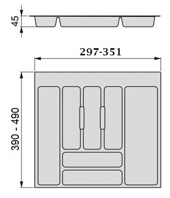 CUBERTERO UNIVERSAL GRIS A.M-400 2