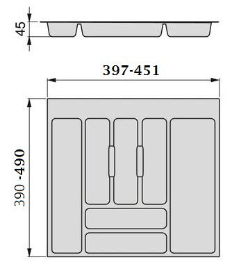 CUBERTERO UNIVERSAL GRIS A.M-500 2