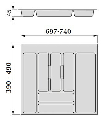 CUBERTERO UNIVERSAL GRIS A.M-800 2