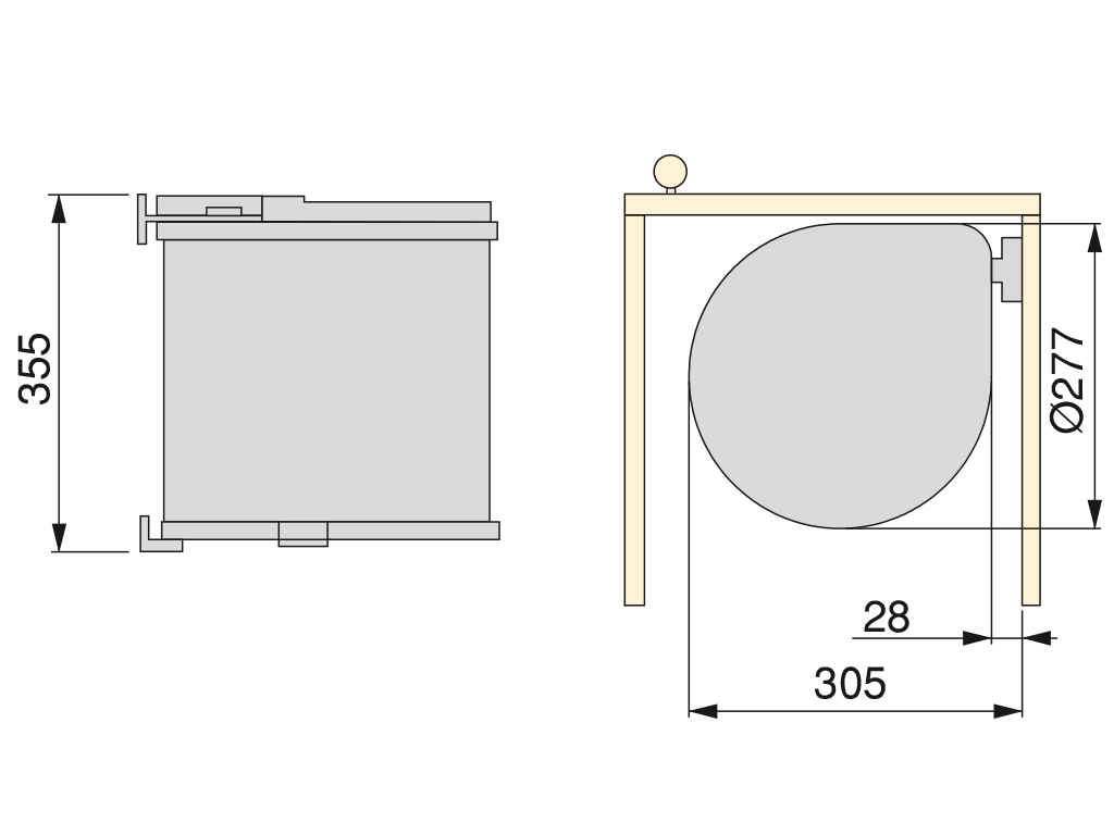CUBO BASURA    M40 8035865 1UD -13L 2