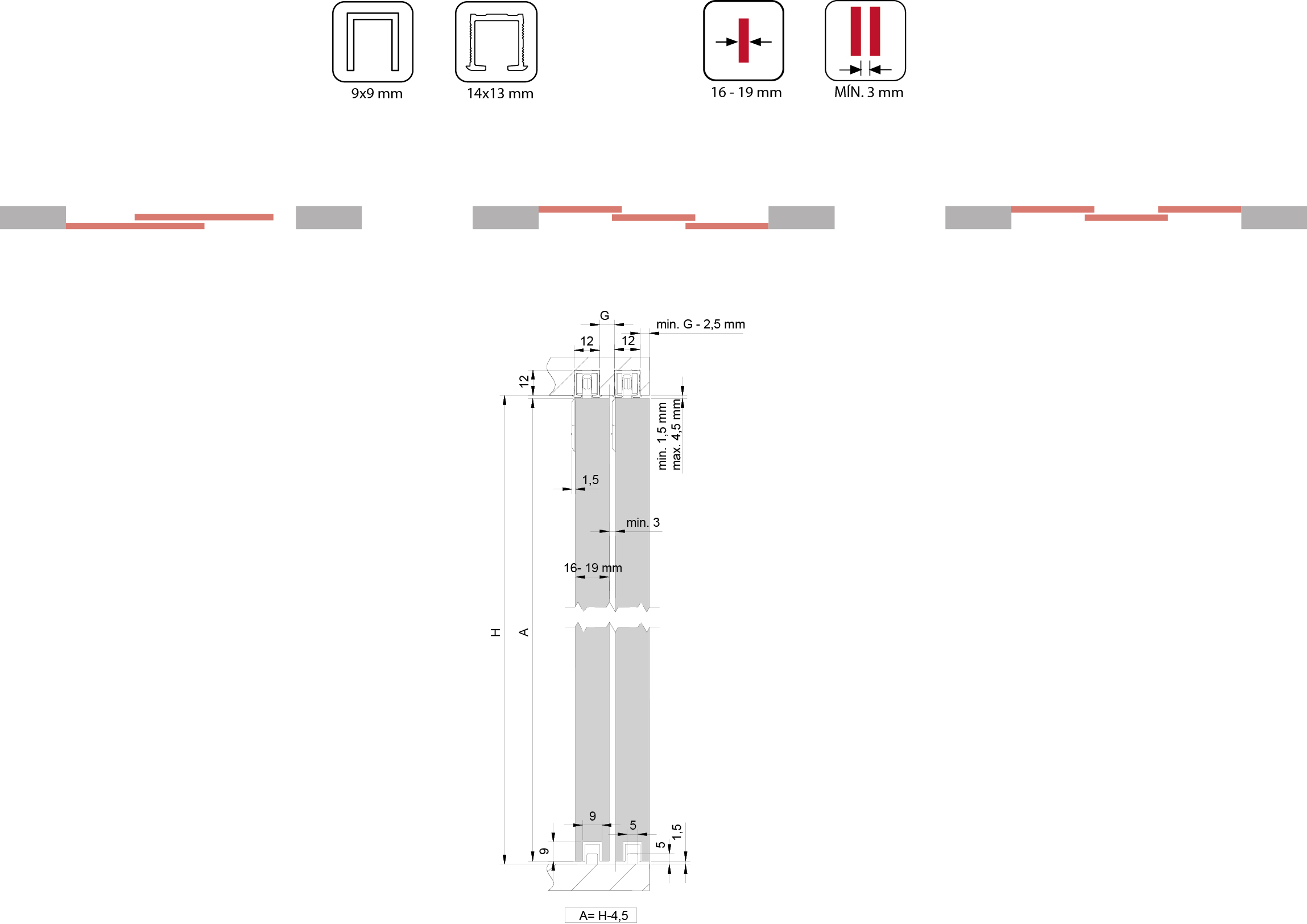 GUIA SAHECO REF.16/33 (3MTS) SF-26 PLATA 2