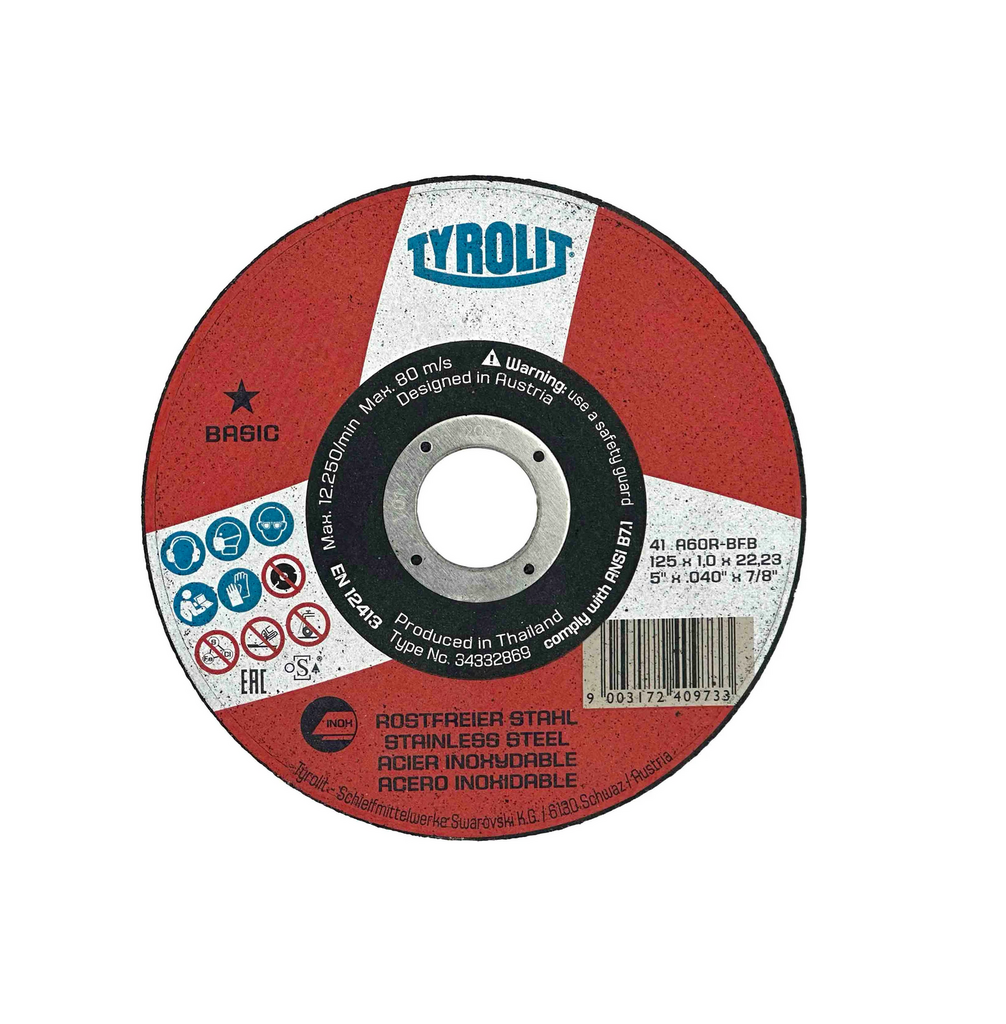 DISCO CORTE INOX BASIC    125 X 1 X 22 P